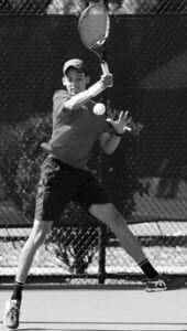 A.C. Flora No. 1 Michael Davis came back from a set down to defeat Beaufort’s Graeme Angus in a tiebreaker to decide the match.