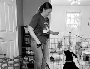 Jenny Nance begins training with her new rescue, Ody.
