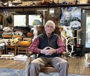 Tom Mancke and his cabin