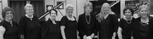 Eau Claire Music Club pianists for May 2025 (l-r): Mary Barbara Ruschkofski, Judy Doudoukjian, Brenda Dean, Alice Tubley, Susan Von Nessen, Mary Beth McSwain, Helena Meetze, and Kathy Folks.