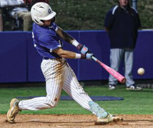 Airport’s Braden Gross hits a game-ending two RBI single against Seneca.