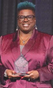 LaShonda Outing, director of procurement, warehouse and printing services, was recognized as the employee retiring this year with the most years of continuous service to Richland One (38 years).