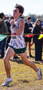 Dutch Fork’s Evan DeMasi finishes seventh at the Boys Class 5A Division I Cross Country State Championships.
