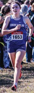 Dreher’s Jenna Livingston finishes eighth at the Girls Class 4A Cross Country State Championships.