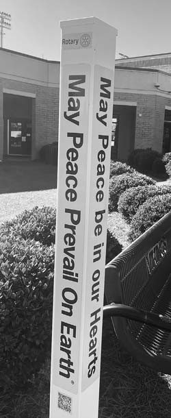 Rotary clubs dedicate first Rotary Peace Pole in South Carolina